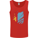 Torn Mongolia Flag Mongolian Day Football Mens Vest Tank Top Red