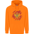 Torn Montenegro Flag Montenegrin Day Football Childrens Kids Hoodie Orange