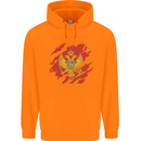 Torn Montenegro Flag Montenegrin Day Football Childrens Kids Hoodie Orange