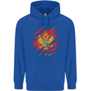 Torn Montenegro Flag Montenegrin Day Football Childrens Kids Hoodie Royal Blue