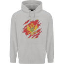 Torn Montenegro Flag Montenegrin Day Football Childrens Kids Hoodie Sports Grey