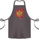 Torn Montenegro Flag Montenegrin Day Football Cotton Apron 100% Organic Dark Grey