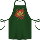 Torn Montenegro Flag Montenegrin Day Football Cotton Apron 100% Organic Forest Green