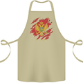 Torn Montenegro Flag Montenegrin Day Football Cotton Apron 100% Organic Khaki