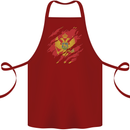 Torn Montenegro Flag Montenegrin Day Football Cotton Apron 100% Organic Maroon
