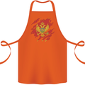 Torn Montenegro Flag Montenegrin Day Football Cotton Apron 100% Organic Orange