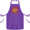 Torn Montenegro Flag Montenegrin Day Football Cotton Apron 100% Organic Purple