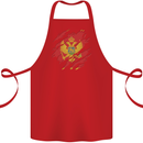 Torn Montenegro Flag Montenegrin Day Football Cotton Apron 100% Organic Red