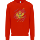 Torn Montenegro Flag Montenegrin Day Football Kids Sweatshirt Jumper Bright Red