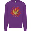 Torn Montenegro Flag Montenegrin Day Football Kids Sweatshirt Jumper Purple