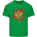 Torn Montenegro Flag Montenegrin Day Football Kids T-Shirt Childrens Irish Green