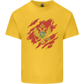 Torn Montenegro Flag Montenegrin Day Football Kids T-Shirt Childrens Yellow