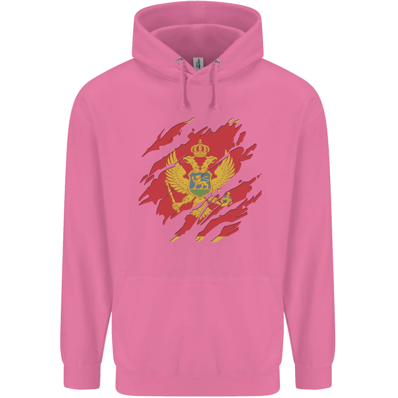 Torn Montenegro Flag Montenegrin Day Football Mens 80% Cotton Hoodie Azelea