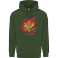 Torn Montenegro Flag Montenegrin Day Football Mens 80% Cotton Hoodie Forest Green
