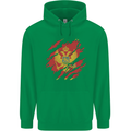 Torn Montenegro Flag Montenegrin Day Football Mens 80% Cotton Hoodie Irish Green