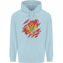 Torn Montenegro Flag Montenegrin Day Football Mens 80% Cotton Hoodie Light Blue