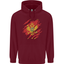 Torn Montenegro Flag Montenegrin Day Football Mens 80% Cotton Hoodie Maroon