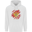 Torn Montenegro Flag Montenegrin Day Football Mens 80% Cotton Hoodie White