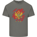 Torn Montenegro Flag Montenegrin Day Football Mens Cotton T-Shirt Tee Top Charcoal