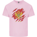 Torn Montenegro Flag Montenegrin Day Football Mens Cotton T-Shirt Tee Top Light Pink