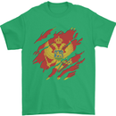 Torn Montenegro Flag Montenegrin Day Football Mens T-Shirt 100% Cotton Irish Green