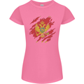 Torn Montenegro Flag Montenegrin Day Football Womens Petite Cut T-Shirt Azalea