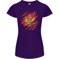 Torn Montenegro Flag Montenegrin Day Football Womens Petite Cut T-Shirt Purple