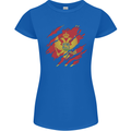 Torn Montenegro Flag Montenegrin Day Football Womens Petite Cut T-Shirt Royal Blue