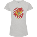 Torn Montenegro Flag Montenegrin Day Football Womens Petite Cut T-Shirt Sports Grey