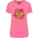 Torn Montenegro Flag Montenegrin Day Football Womens Wider Cut T-Shirt Azalea