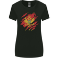 Torn Montenegro Flag Montenegrin Day Football Womens Wider Cut T-Shirt Black