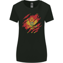 Torn Montenegro Flag Montenegrin Day Football Womens Wider Cut T-Shirt Black