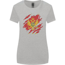 Torn Montenegro Flag Montenegrin Day Football Womens Wider Cut T-Shirt Sports Grey