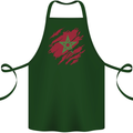 Torn Morocco Flag Moroccan Day Football Cotton Apron 100% Organic Forest Green