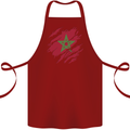 Torn Morocco Flag Moroccan Day Football Cotton Apron 100% Organic Maroon