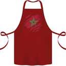 Torn Morocco Flag Moroccan Day Football Cotton Apron 100% Organic Maroon