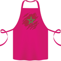 Torn Morocco Flag Moroccan Day Football Cotton Apron 100% Organic Pink