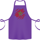 Torn Morocco Flag Moroccan Day Football Cotton Apron 100% Organic Purple