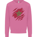Torn Morocco Flag Moroccan Day Football Mens Sweatshirt Jumper Azalea