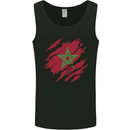 Torn Morocco Flag Moroccan Day Football Mens Vest Tank Top Black