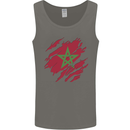 Torn Morocco Flag Moroccan Day Football Mens Vest Tank Top Charcoal