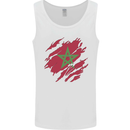 Torn Morocco Flag Moroccan Day Football Mens Vest Tank Top White