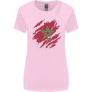 Torn Morocco Flag Moroccan Day Football Womens Wider Cut T-Shirt Light Pink