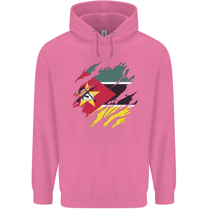 Torn Mozambique Flag Mozambican Day Football Childrens Kids Hoodie Azalea