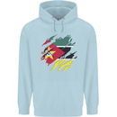 Torn Mozambique Flag Mozambican Day Football Childrens Kids Hoodie Light Blue