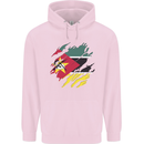 Torn Mozambique Flag Mozambican Day Football Childrens Kids Hoodie Light Pink