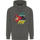 Torn Mozambique Flag Mozambican Day Football Childrens Kids Hoodie Storm Grey