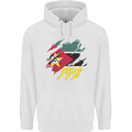 Torn Mozambique Flag Mozambican Day Football Childrens Kids Hoodie White
