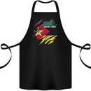 Torn Mozambique Flag Mozambican Day Football Cotton Apron 100% Organic Black