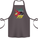 Torn Mozambique Flag Mozambican Day Football Cotton Apron 100% Organic Dark Grey